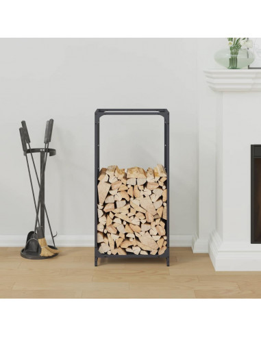Rastrelliera per Legna da Ardere Antracite 44x28x90 cm