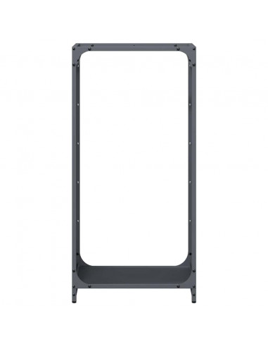 Rastrelliera per Legna da Ardere Antracite 44x28x90 cm