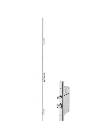 Porta Ingresso Antracite 100x200 cm in Alluminio e PVC