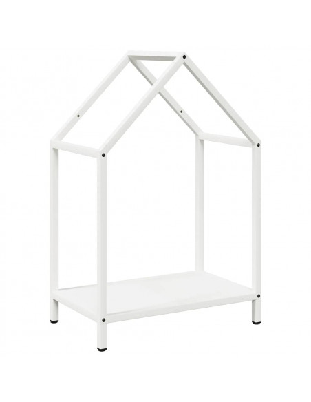 Rastrelliera per Legna da Ardere Bianca 40x25x60 cm