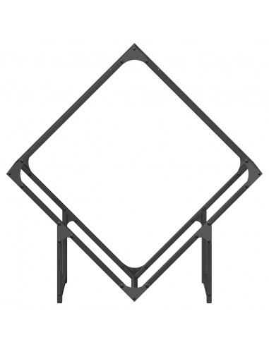 Rastrelliera per Legna da Ardere Nera 80x25x80 cm