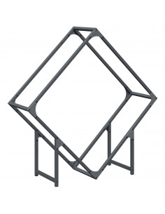 Rastrelliera per Legna da Ardere Antracite 80x25x80 cm 2