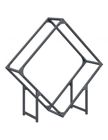 Rastrelliera per Legna da Ardere Antracite 80x25x80 cm