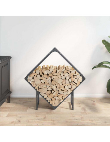 Rastrelliera per Legna da Ardere Antracite 80x25x80 cm