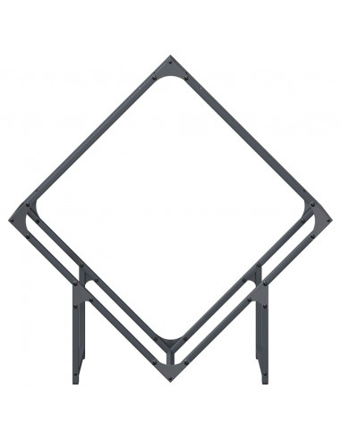 Rastrelliera per Legna da Ardere Antracite 80x25x80 cm