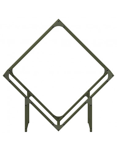 Rastrelliera per Legna da Ardere Verde Oliva 80x25x80 cm