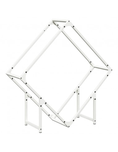 Rastrelliera per Legna da Ardere Bianca 80x25x80 cm