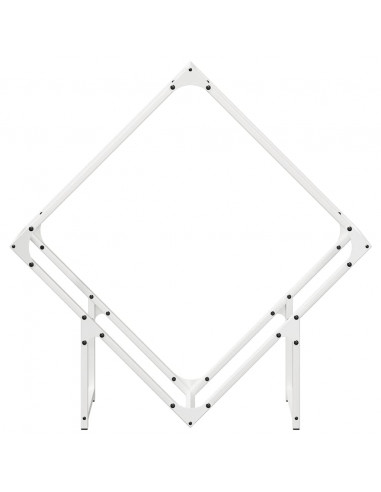 Rastrelliera per Legna da Ardere Bianca 80x25x80 cm