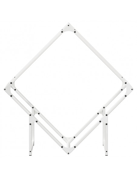 Rastrelliera per Legna da Ardere Bianca 80x25x80 cm