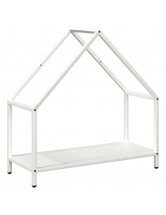 Rastrelliera per Legna da Ardere Bianca 60x25x60 cm 2