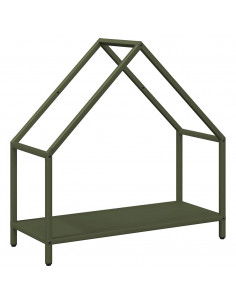 Rastrelliera per Legna da Ardere Verde Oliva 60x25x60 cm 2