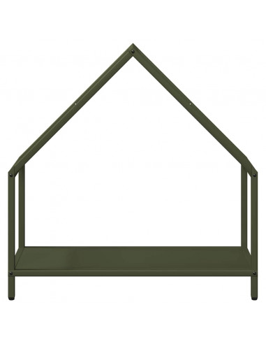 Rastrelliera per Legna da Ardere Verde Oliva 60x25x60 cm