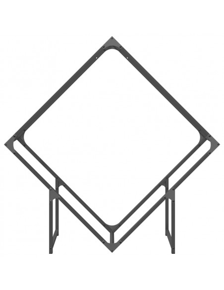Rastrelliera per Legna da Ardere Nera 100x25x100 cm
