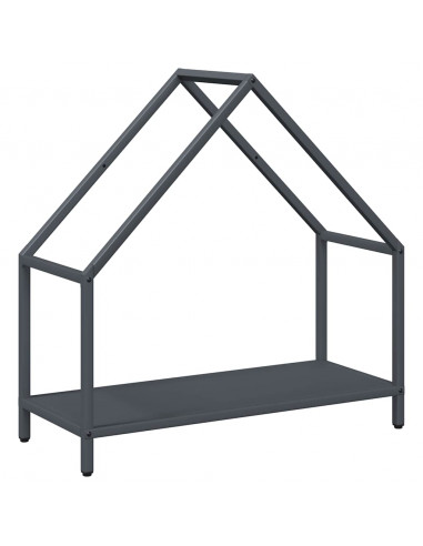 Rastrelliera per Legna da Ardere Antracite 60x25x60 cm