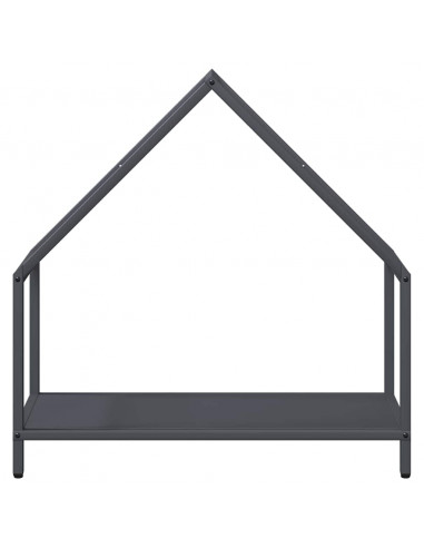 Rastrelliera per Legna da Ardere Antracite 60x25x60 cm