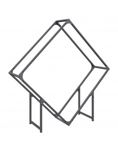 Rastrelliera per Legna da Ardere Antracite 100x25x100 cm 2