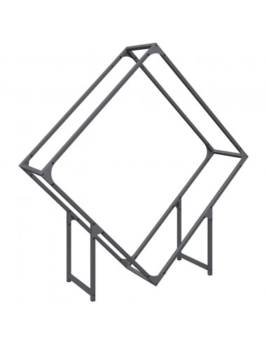 Rastrelliera per Legna da Ardere Antracite 100x25x100 cm