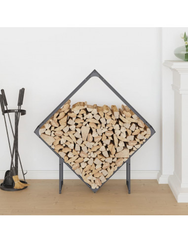 Rastrelliera per Legna da Ardere Antracite 100x25x100 cm