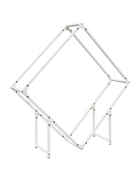 Rastrelliera per Legna da Ardere Bianca 100x25x100 cm
