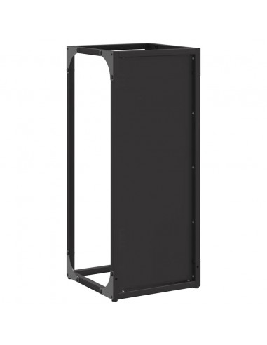 Rastrelliera per Legna da Ardere Nera 25x25x60 cm