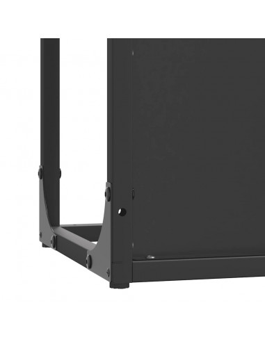 Rastrelliera per Legna da Ardere Nera 25x25x60 cm