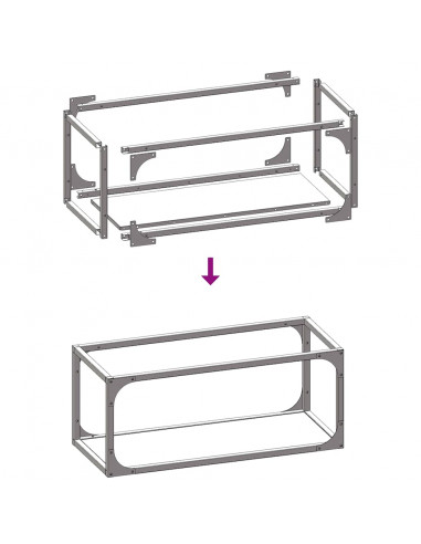Rastrelliera per Legna da Ardere Nera 25x25x60 cm