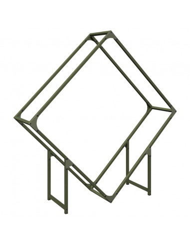 Rastrelliera per Legna da Ardere Verde Oliva 100x25x100 cm