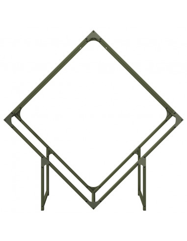 Rastrelliera per Legna da Ardere Verde Oliva 100x25x100 cm