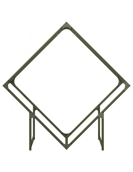 Rastrelliera per Legna da Ardere Verde Oliva 100x25x100 cm