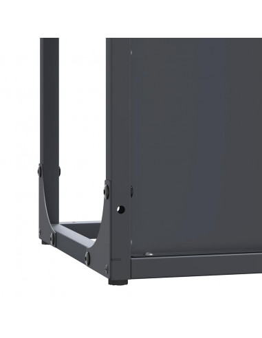 Rastrelliera per Legna da Ardere Antracite 25x25x60 cm