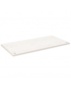 Piano Scrivania Bianco 110x60x2,5 cm in Legno Massello di Pino 2