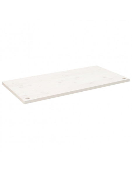 Piano Scrivania Bianco 110x60x2,5 cm in Legno Massello di Pino