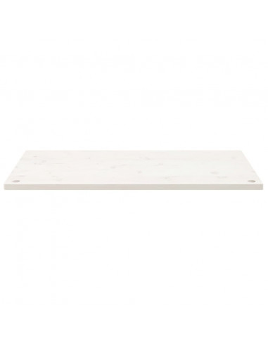 Piano Scrivania Bianco 110x60x2,5 cm in Legno Massello di Pino