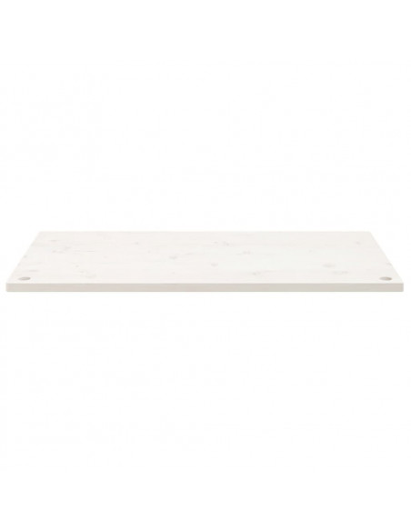 Piano Scrivania Bianco 110x60x2,5 cm in Legno Massello di Pino