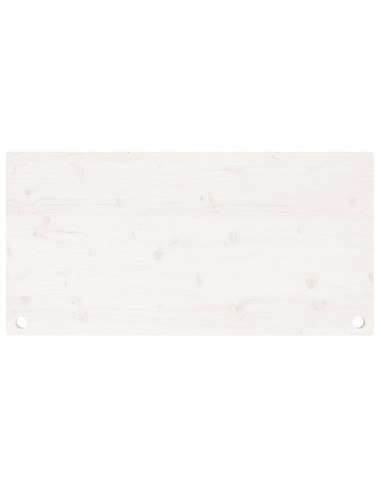 Piano Scrivania Bianco 110x60x2,5 cm in Legno Massello di Pino