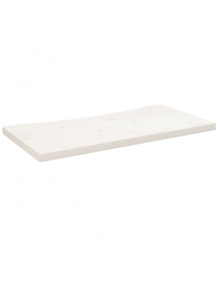 Piano Scrivania Bianco 80x40x2,5 cm in Legno Massello di Pino