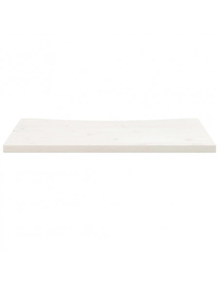 Piano Scrivania Bianco 80x40x2,5 cm in Legno Massello di Pino