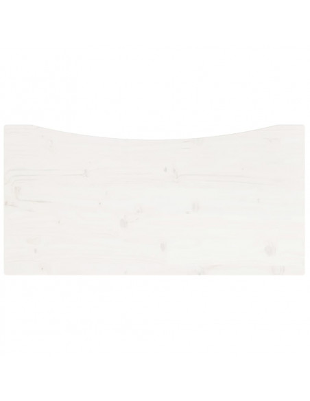 Piano Scrivania Bianco 80x40x2,5 cm in Legno Massello di Pino