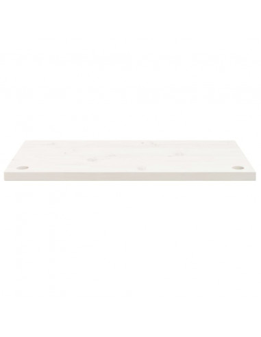 Piano Scrivania Bianco 80x40x2,5 cm in Legno Massello di Pino