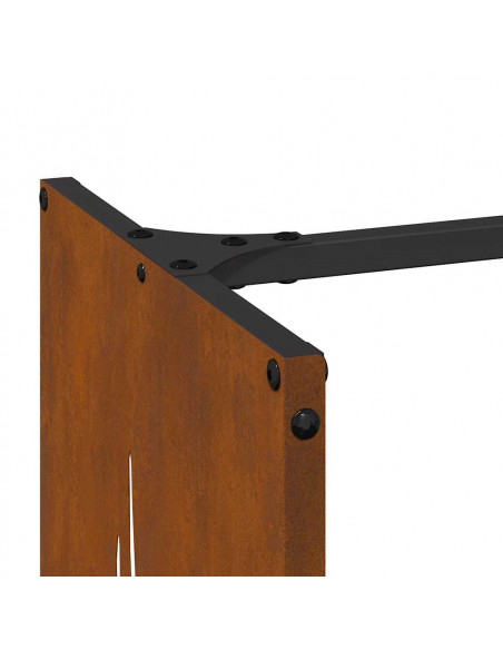 Rastrelliera per Legna da Ardere 40x30x80 cm in Acciaio Corten
