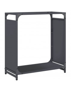 Rastrelliera per Legna da Ardere Antracite 60x28x65 cm 2