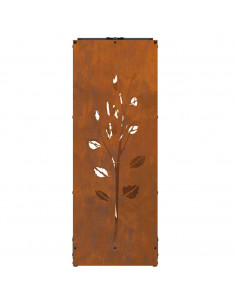 Rastrelliera per Legna da Ardere 40x30x80 cm in Acciaio Corten 2