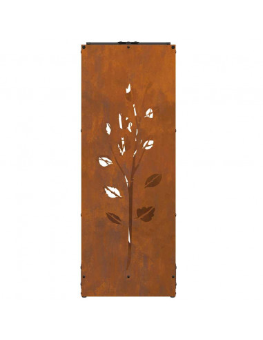 Rastrelliera per Legna da Ardere 40x30x80 cm in Acciaio Corten