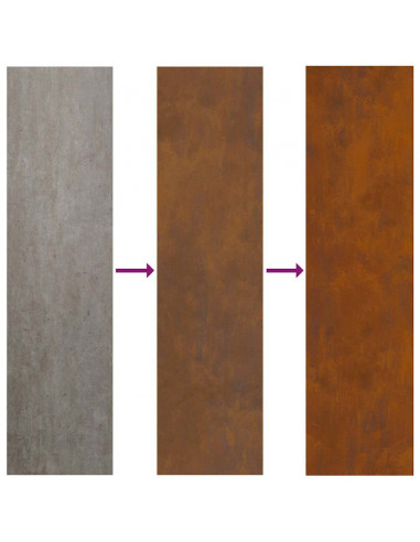 Rastrelliera per Legna da Ardere 40x30x80 cm in Acciaio Corten