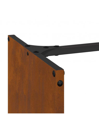 Rastrelliera per Legna da Ardere 40x30x80 cm in Acciaio Corten