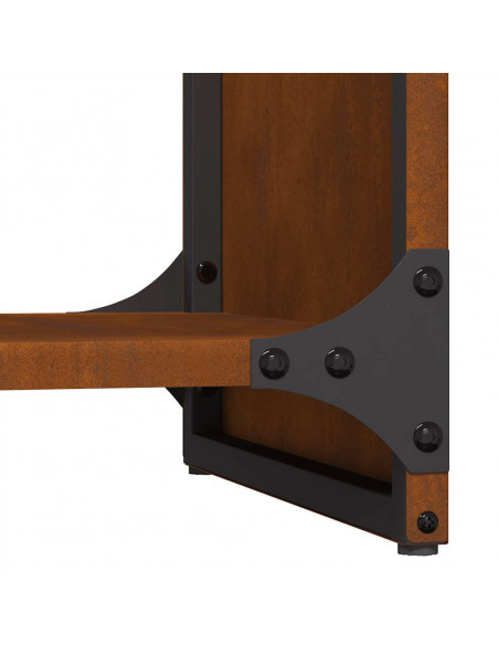 Rastrelliera per Legna da Ardere 40x30x80 cm in Acciaio Corten