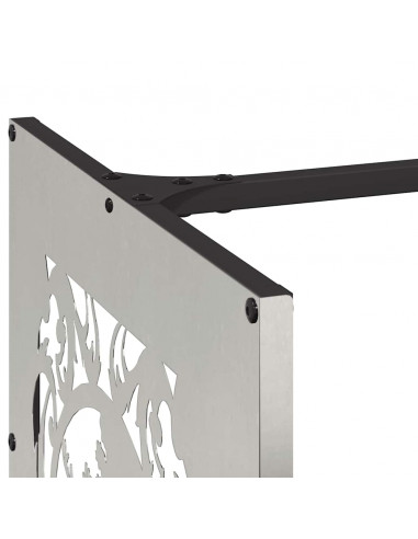 Rastrelliera per Legna da Ardere 40x40x40 cm in Acciaio Inox