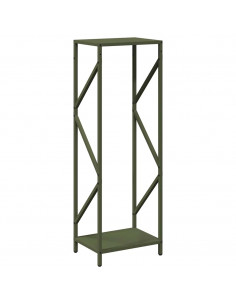 Rastrelliera per Legna da Ardere Verde Oliva 34x25x100 cm 2