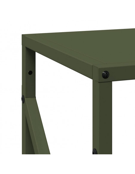 Rastrelliera per Legna da Ardere Verde Oliva 34x25x100 cm