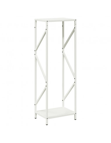 Rastrelliera per Legna da Ardere Bianca 34x25x100 cm